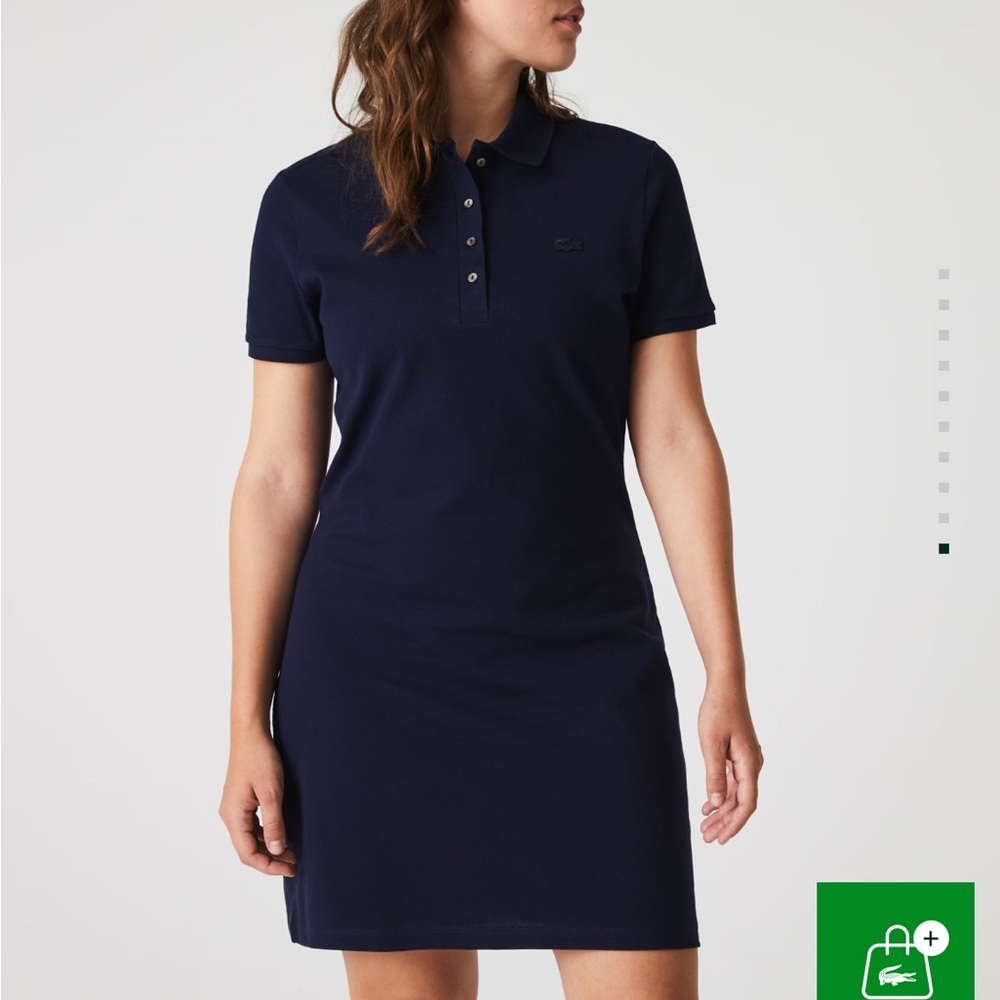 Lacoste Women's Slim Fit Stretch Mini Piqué Polo Dress